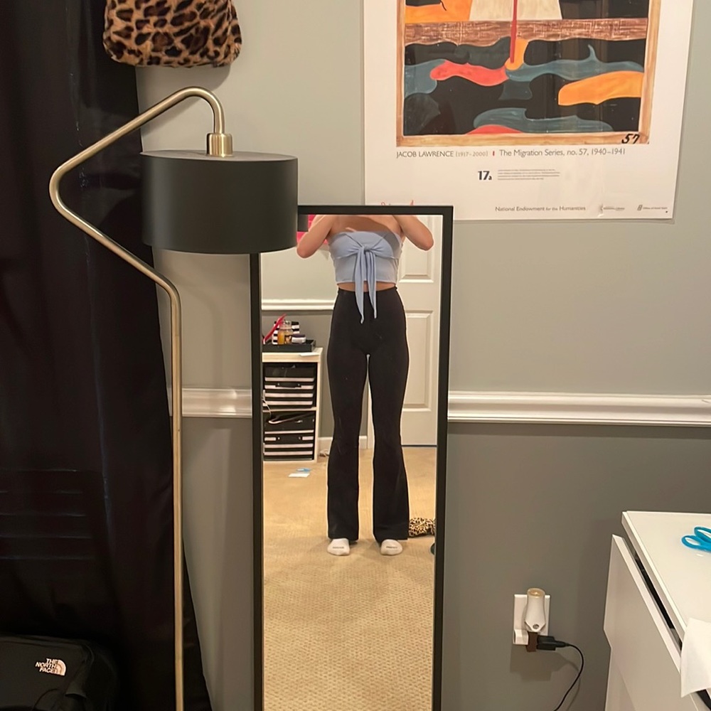 Baby blue tie tube top